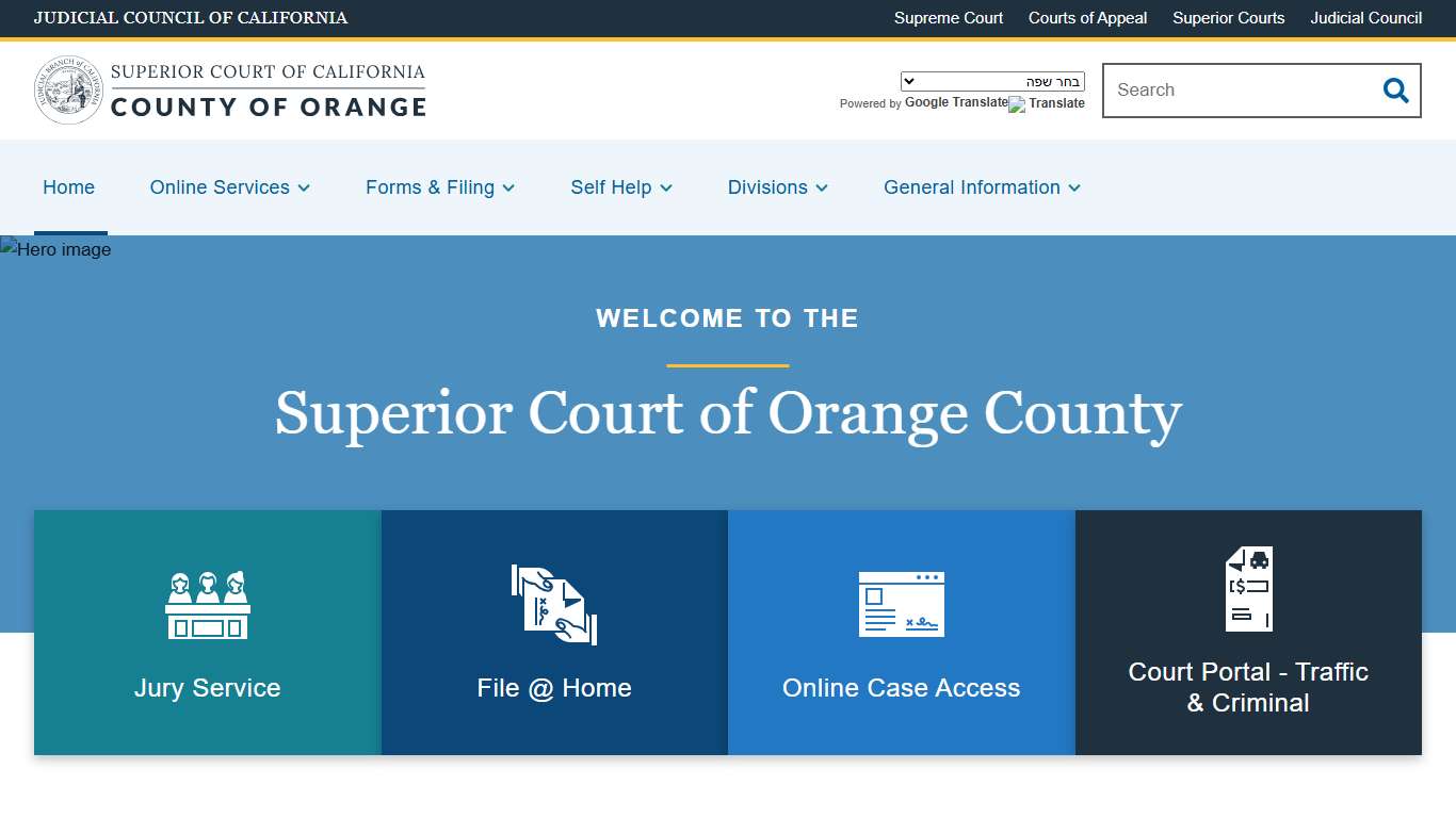Home Superior Court of California County of Orange