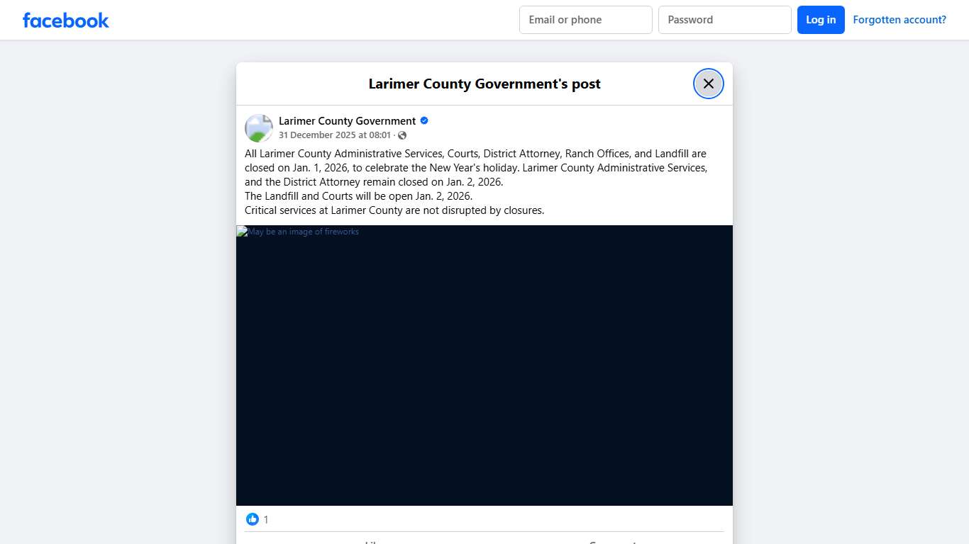 All Larimer County... - Larimer County Government Facebook